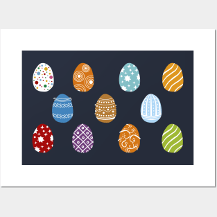 Cute Colorful Easter Egg Hunt Happy Easter Day Posters and Art